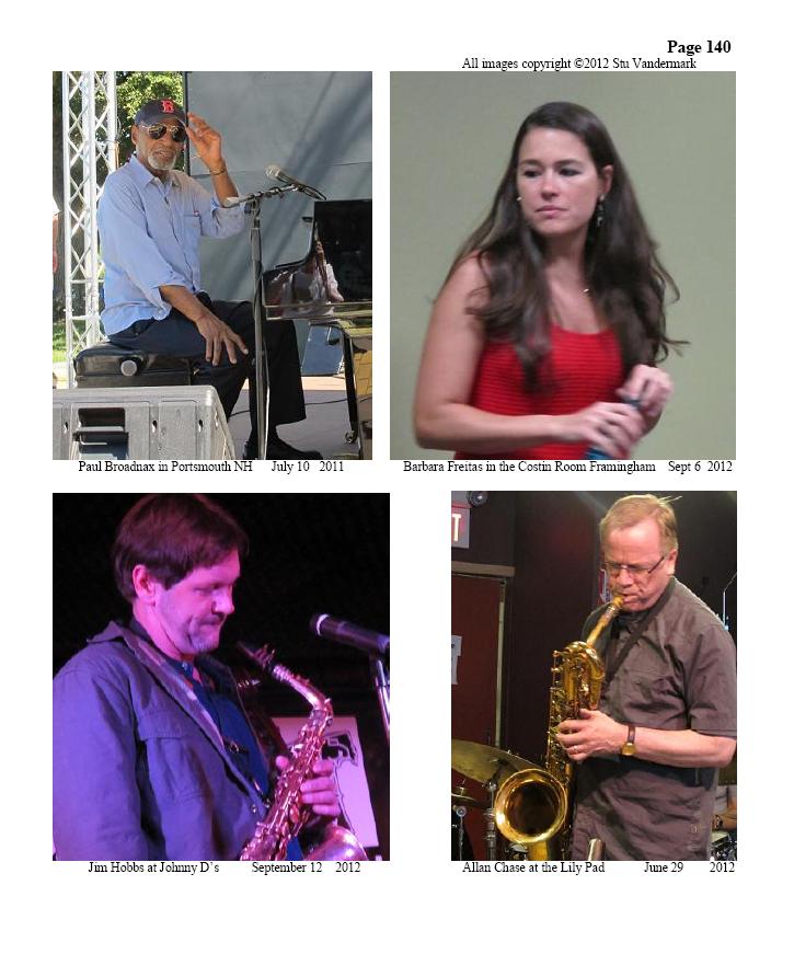 Boston Jazz Scene Boston area and visiting musicians