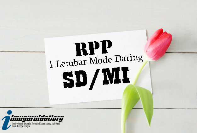RPP 1 Lembar Mode Daring Kelas 1 RPP 1 Lembar Mode Daring Kelas 1