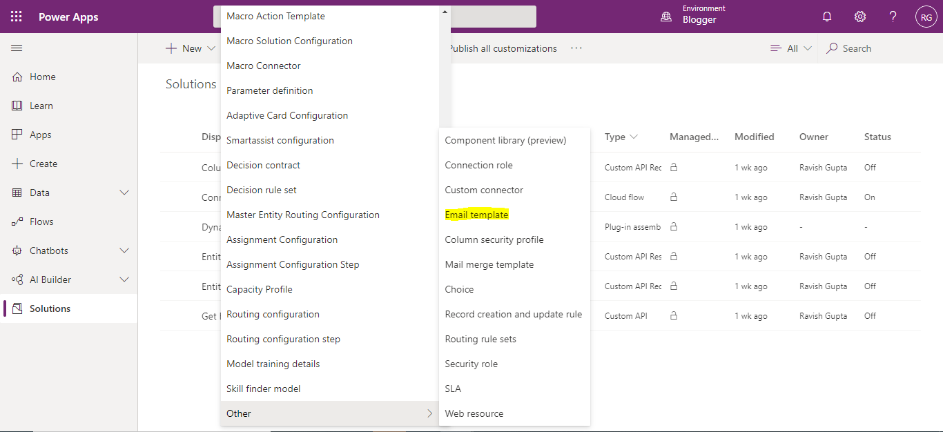 Creating Email Template for sending Emails in D365.