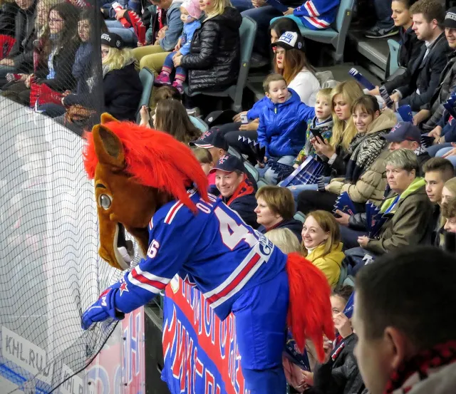 St. Petersburg SKA ice hockey team horse mascot