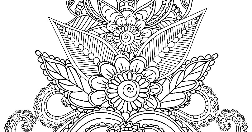 Malvorlagen für Erwachsene Henna Mehndi Doodles Mandala