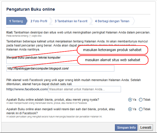 CARA MEMBUAT HALAMAN/FANS PAGE DI FACEBOOK