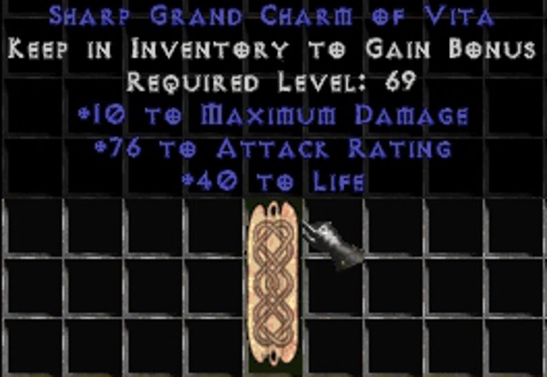 Best cRPGs SHARP GRAND CHARM OF VITA, Diablo 2 Resurrected