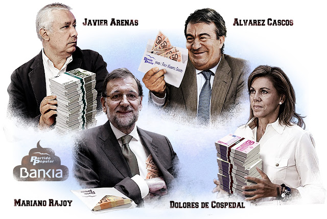 Arenas, Cascos, Cospedal y Rajoy cobraron sobres de dinero negro, a la cárcel ya