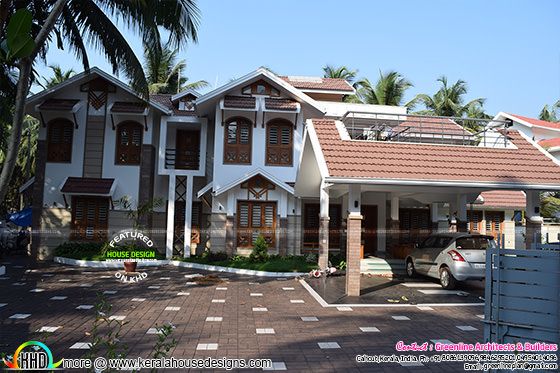 finished modern house in Calicut, Kerala