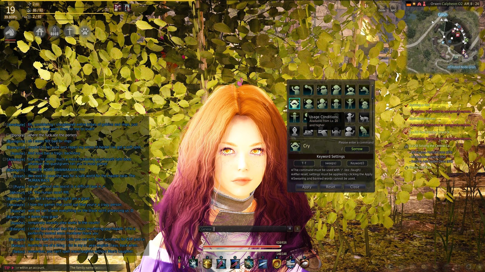 A Roleplayer's Diary Kyltania's Black Desert Resources Emote Trigger