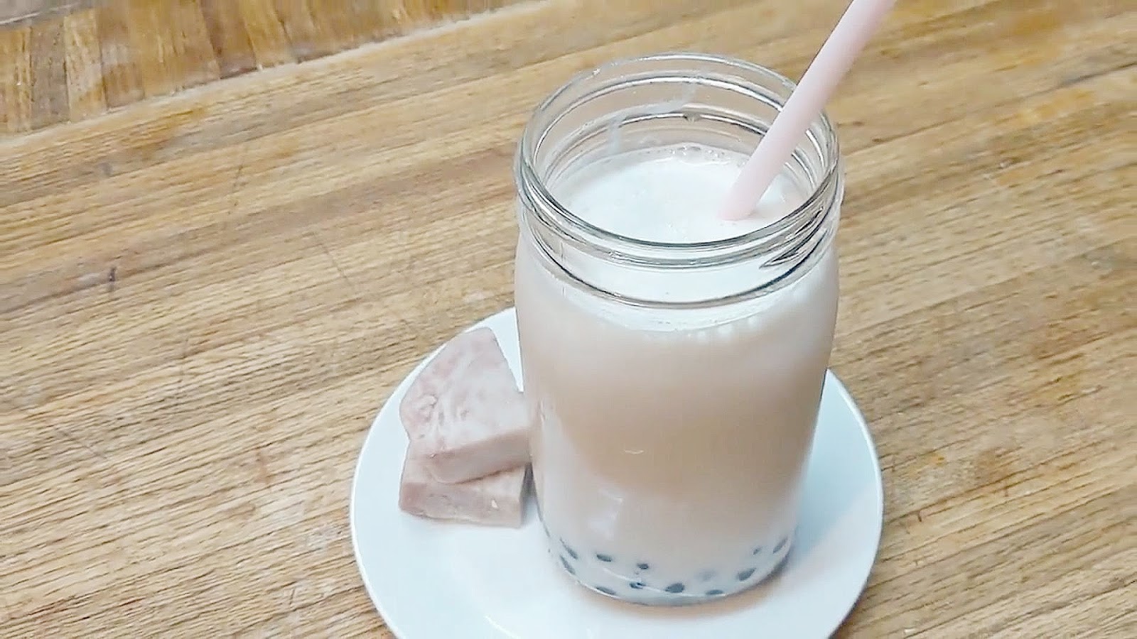 Taro Milk Tea Boba (Made with Real Taro)