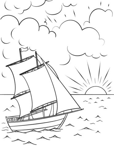 Best cartoon pirate ship coloring pages