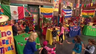 Puerto Rico Mexico Peru Cuba booths, Sesame Street Episode 4404 Latino Festival season 44