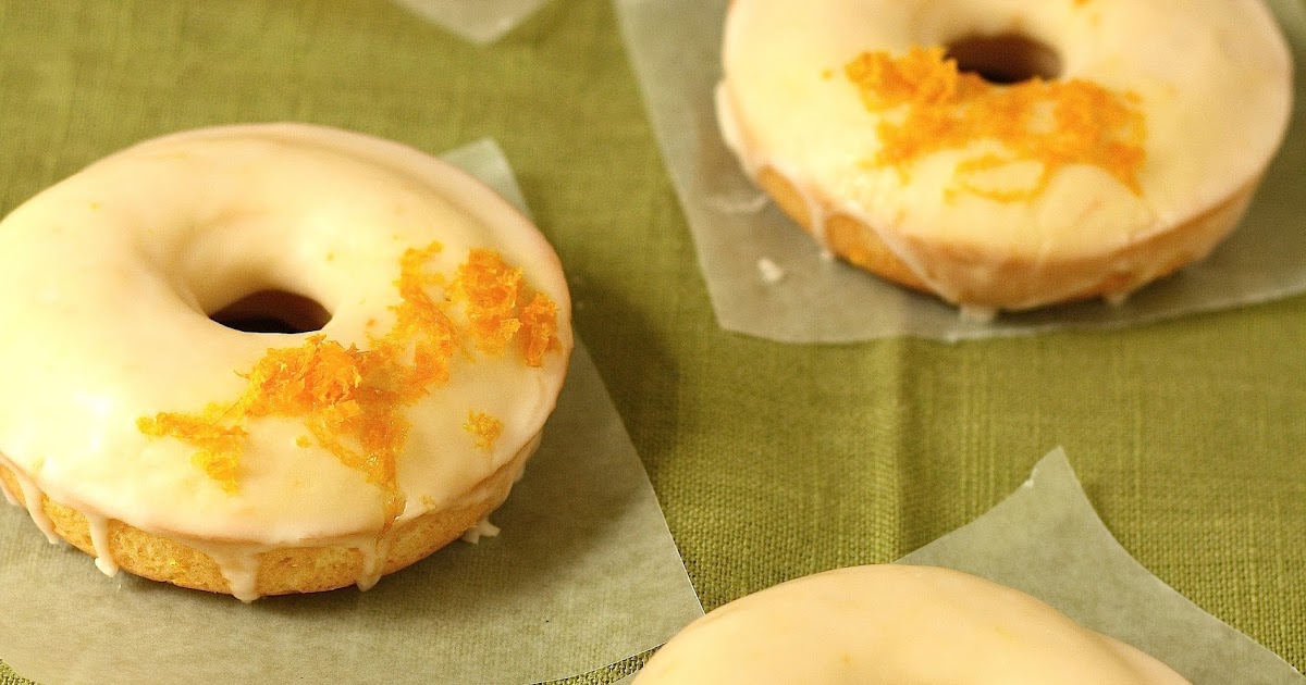 Orange Scented Cake Donuts with a Milky Earl Grey Tea Glaze