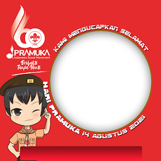 twibbon selamat hari pramuka 14 agustus png kosongan - kanalmu