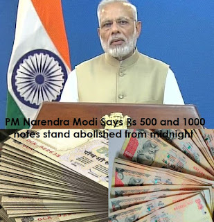 PM Modi abolishes Rs 500 and Rs 1,000 from Midnight (www.indiagk.net)