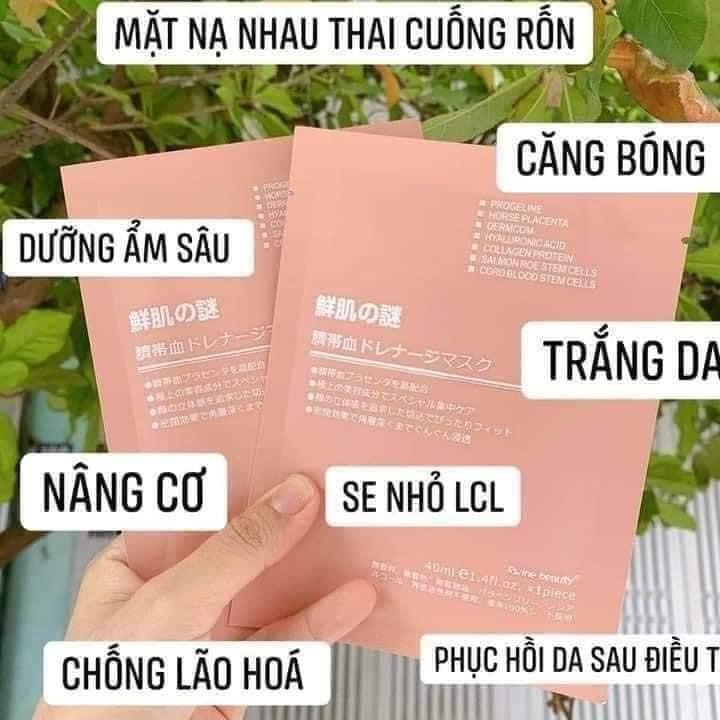 Hộp 50 gói mặt nạ nhau thai cừu Nhật Bản