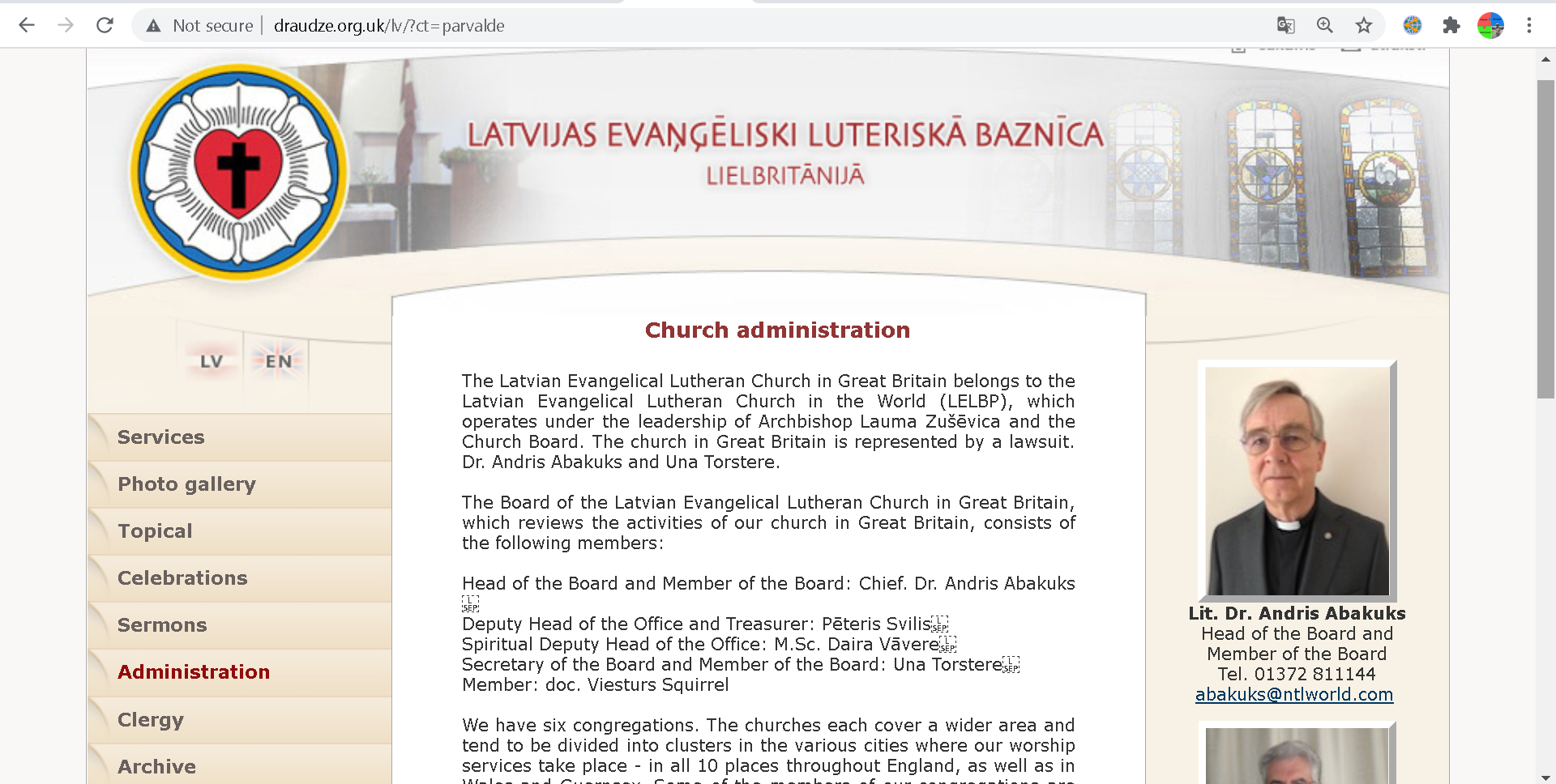 The Latvian Evangelical Lutheran Church Abroad Great Britain 2024