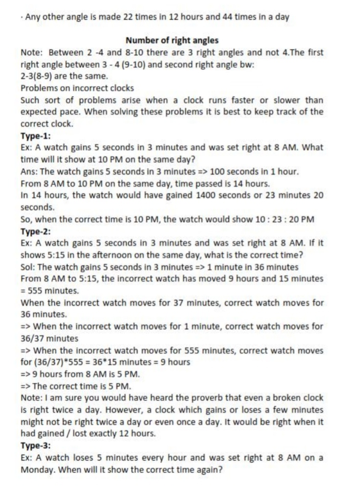 Short trick aptitude clock 🕒 and 🗓 calendar