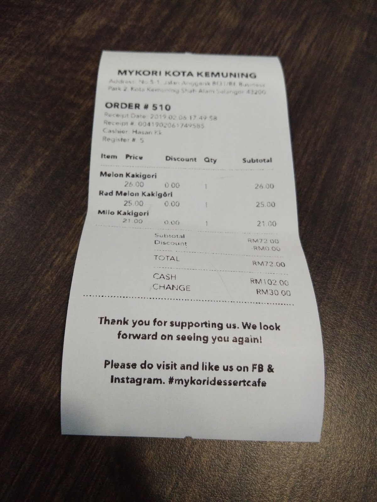 My Life & My Loves . Mykori Dessert Cafe Kota Kemuning