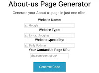 About Us Page Generator