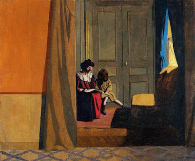 Woman Reading to a Little Girl by Felix Vallotton