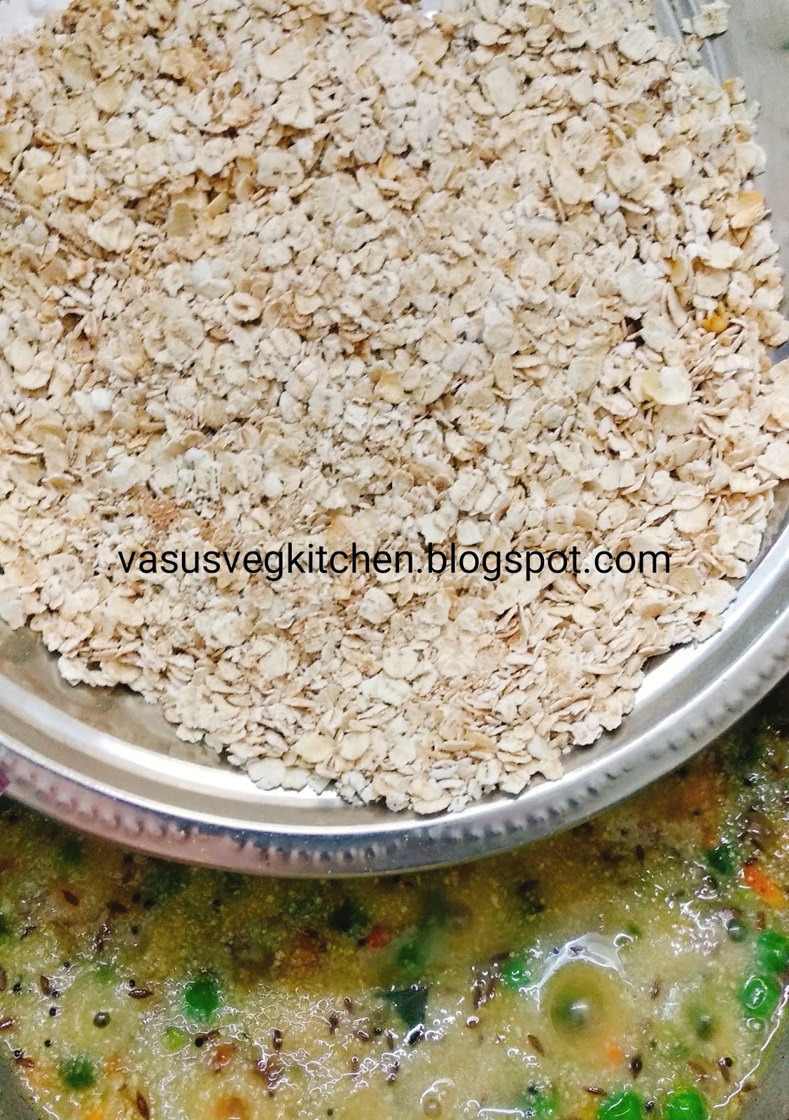 Vasusvegkitchen Oats and Dalia Upma how to prepare oats & dalia