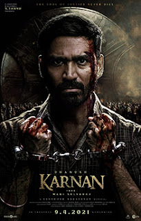 Karnan (About this soundpronunciation (help·info)) is a 2021 Indian Tamil-language action drama film directed by Mari Selvaraj, and produced by Kalaipuli S. Thanu under his V Creations banner. The film stars Dhanush, Lal, Yogi Babu, Azhagam Perumal, Natarajan Subramaniam, Rajisha Vijayan, Gouri G. Kishan and Lakshmi Priya Chandramouli. The storyline is loosely influenced from the 1995 Kodiyankulam caste violence that happened in Thoothukudi district.[2]  The film features music composed by Santhosh Narayanan, cinematography handled by Theni Eswar, and editing done by Selva R. K. It features the titular character Karnan, hailing from a conservative background, fighting for the rights of his people.[3]  After a brief-long pre-production work, the film was launched in January 2020, with the title Karnan was also announced. The film is mostly set in rural Thoothukudi district. Shooting of the film took place, following its launch, and was completed in December 2020; although production was delayed due to the COVID-19 pandemic. It was theatrically released on 9 April 2021.[4]  The film received critical acclaim from the critics and audiences praising performances particularly Dhanush's, Selvaraj's direction, cinematography, background score and realistic approach.