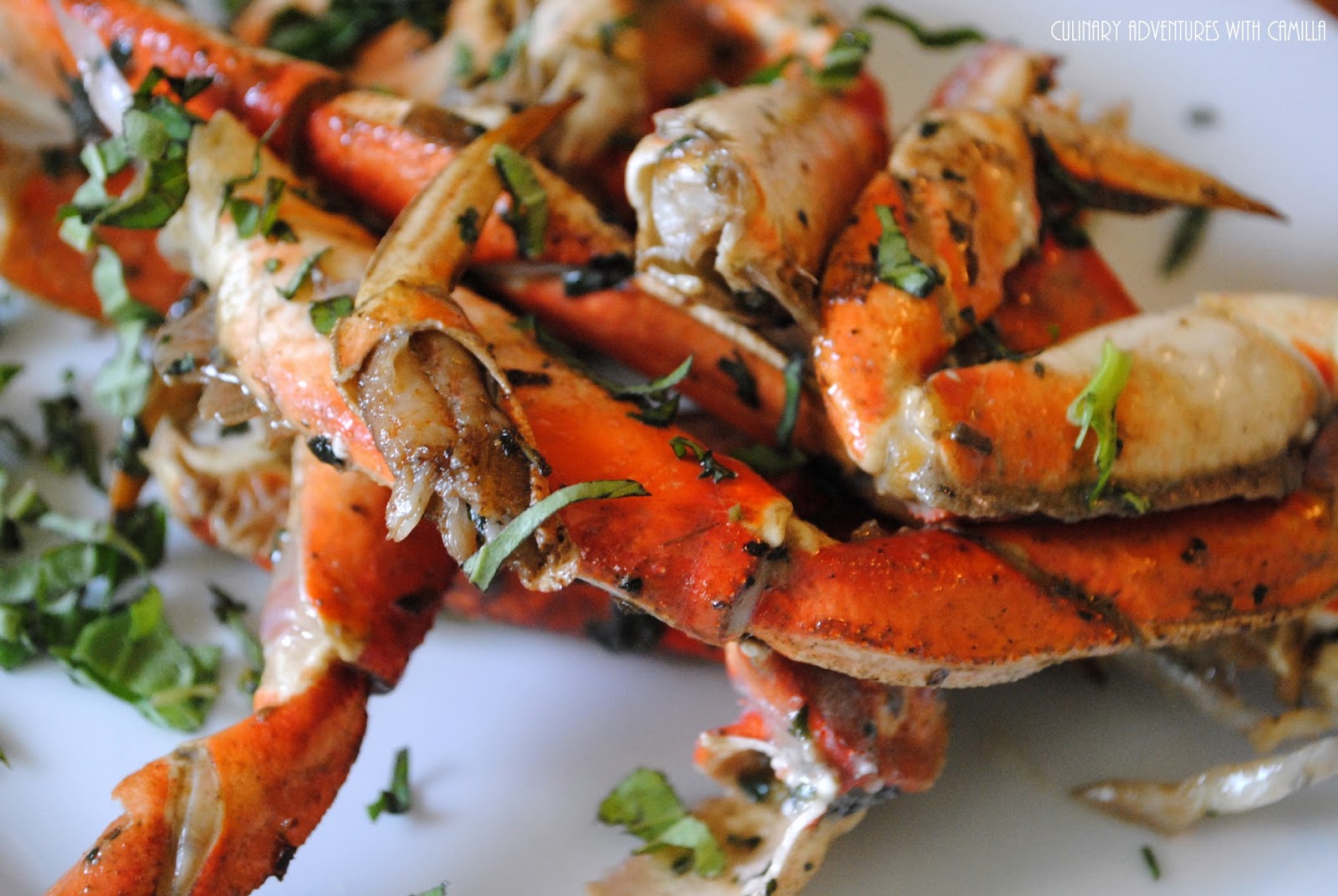Cracked Crab with Lemongrass, Black Pepper, and Basil #FishFridayFoodies