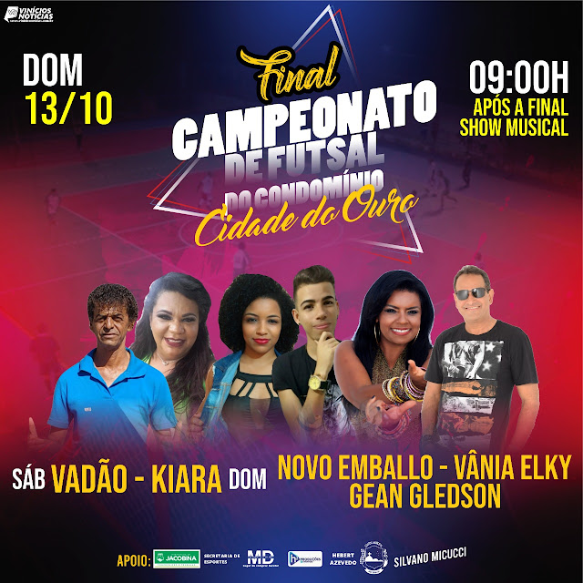 Grande Final do Campeonato de Futsal do Cidade do Ouro acontece neste domingo
