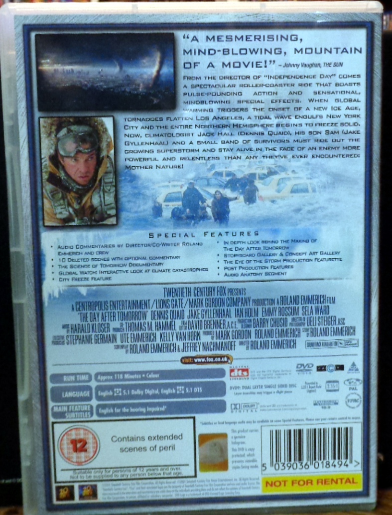 Movies on DVD and Blu-ray: The Day After Tomorrow (2004)