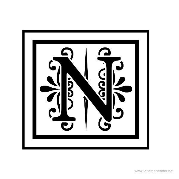 Decorative Alphabet Letters Printable - Birthday Letter