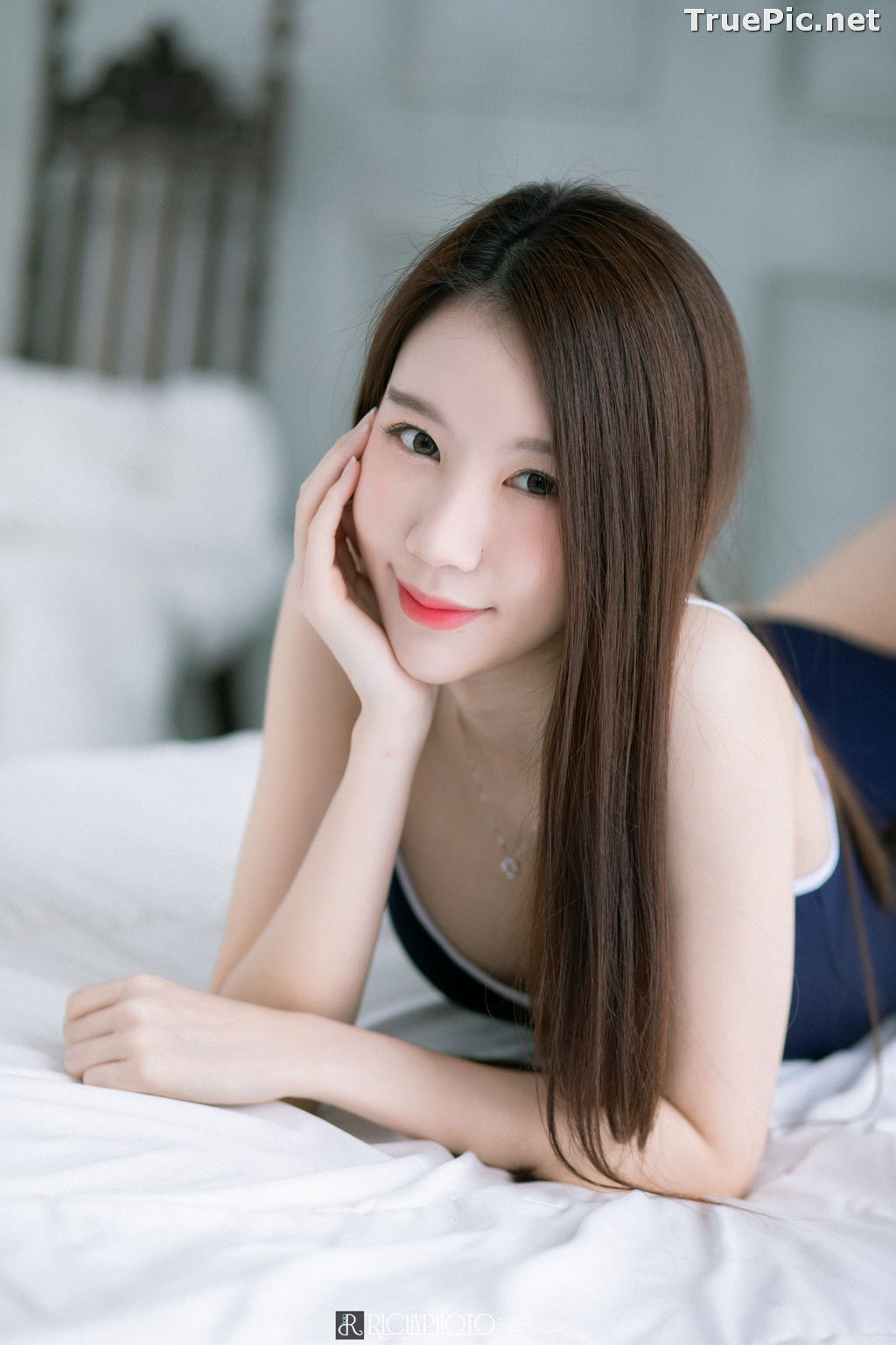Image Thailand Model - Carolis Mok - Onepiece Swimsuit On The Bed - TruePic.net - Picture-31
