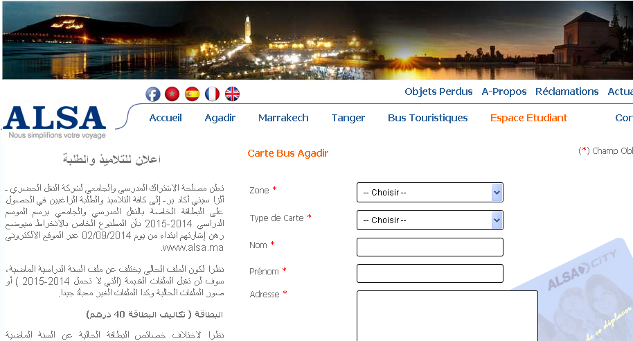 Carte Bus alsa des élèves et des étudiants - FSJES4YOU