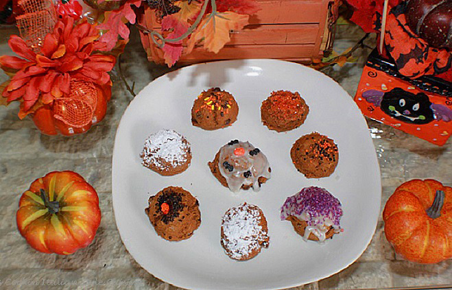 these are pumpkin spice cookies made from a cake mix