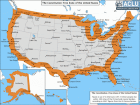 Homeland Security Creates "Constitution-Free" Zones - map