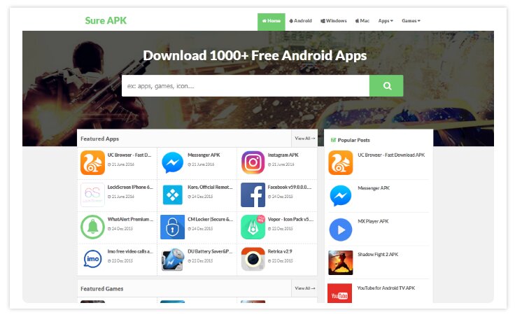 Sure APK Blogger Template Sure APK - Apk Store Responsive Blogger Template 2020