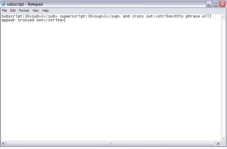 Htmlearn: Subscript, superscript and strike in Html