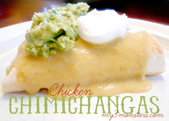 Super Delicious Chicken Chimichangas Yummy {and easy!} Chicken Chimichangas recipe at /