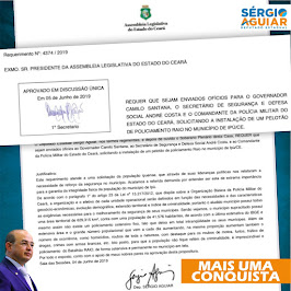 DEPUTADO SÉRGIO AGUIAR, COMEMORA MAIS UMA CONQUISTA PARA CIDADE DE IPÚ