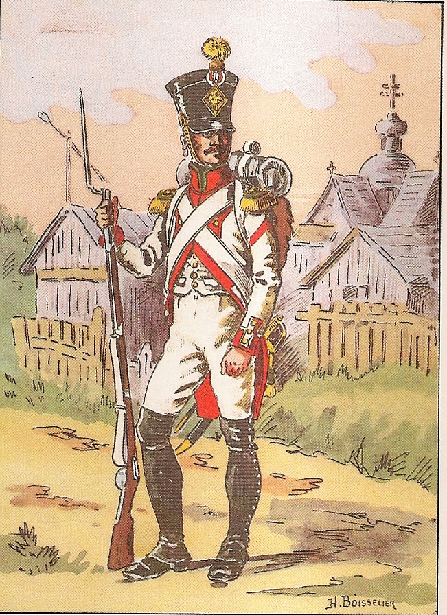 French 18. Французская армия 1805 фиолетовый приборный цвет.