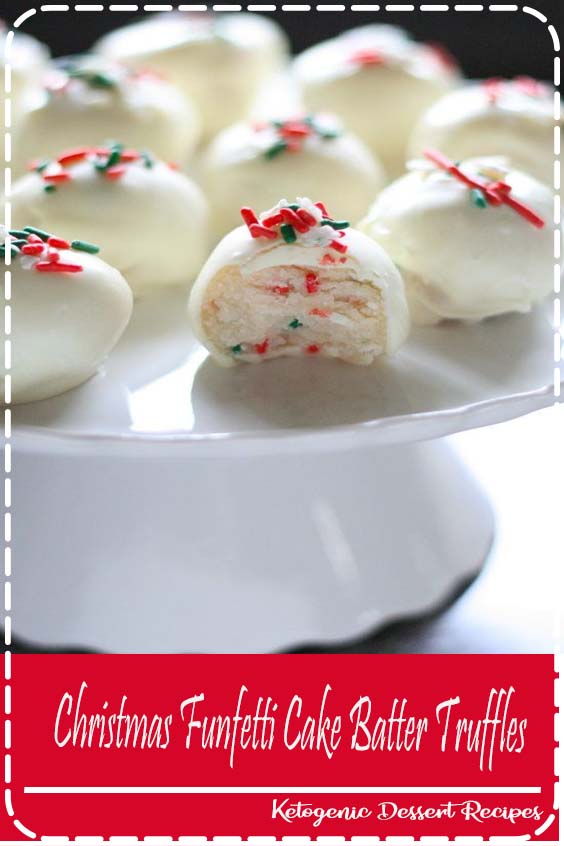 Christmas Funfetti Cake Batter Truffles - Keto Dinner Recipes Easy Chicken