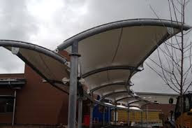 Fabric Walkway Canopies Suppliers + Polycarbonate Walkway Shades Suppliers in Dubai + Sharjah + Ajman + UAE 