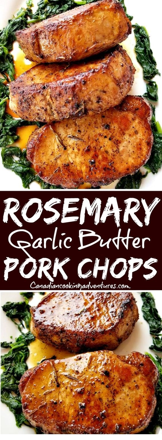 Rosemary Garlic Butter Pork Chops