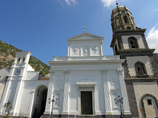The facade of the Cathedral of Santa Maria del Laura at Meta