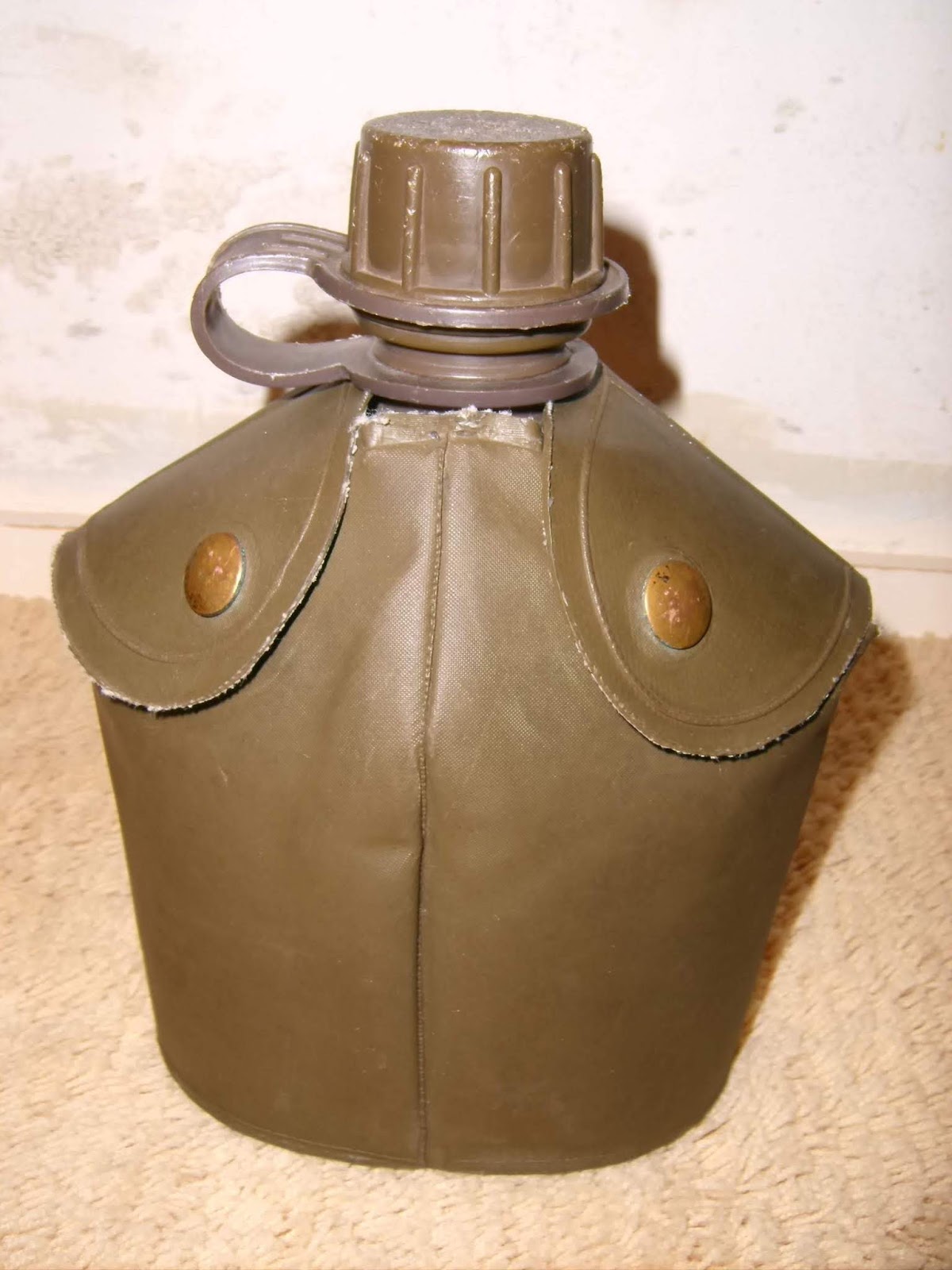 USGI MILITARY ARCTIC CANTEEN COVER COTTON DUCK CANVAS OD GREEN NICE