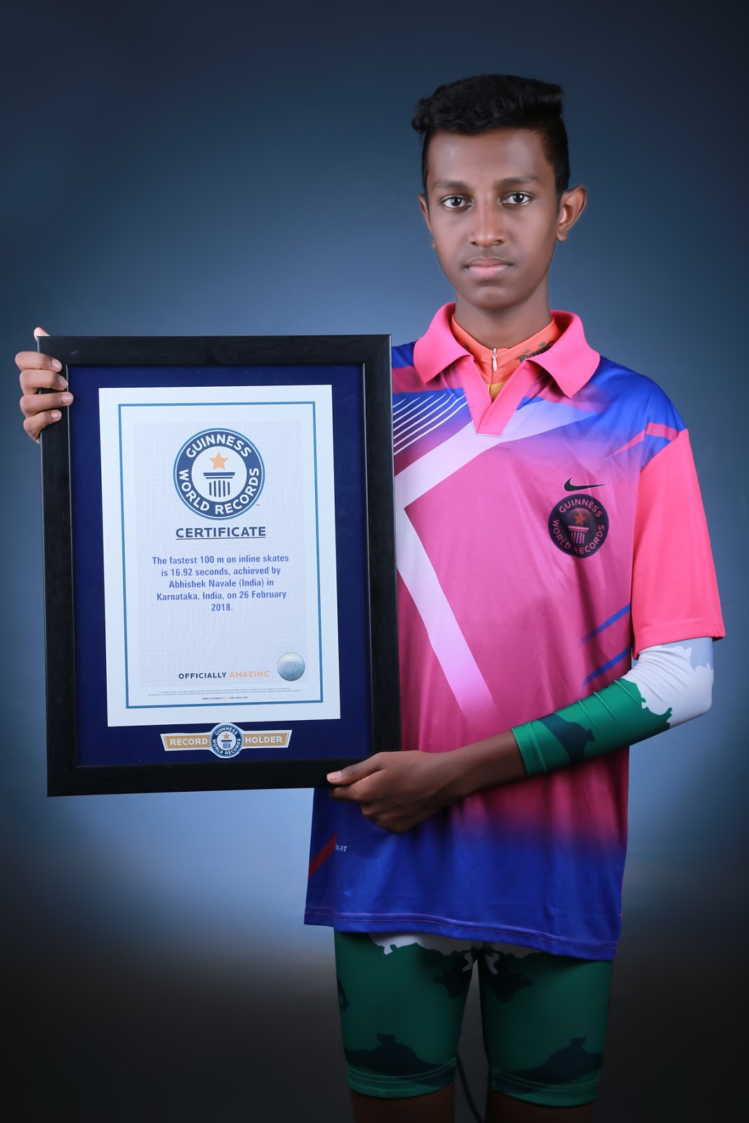 THREE TIMES WORLD RECORD HOLDER GUINNESS WORLD RECORD HOLDER ABHISHEK
