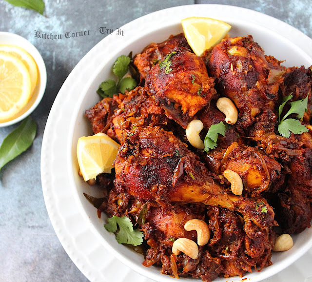 Kerala Style Chicken Roast Easy Chicken Roast with Caramelized Onion