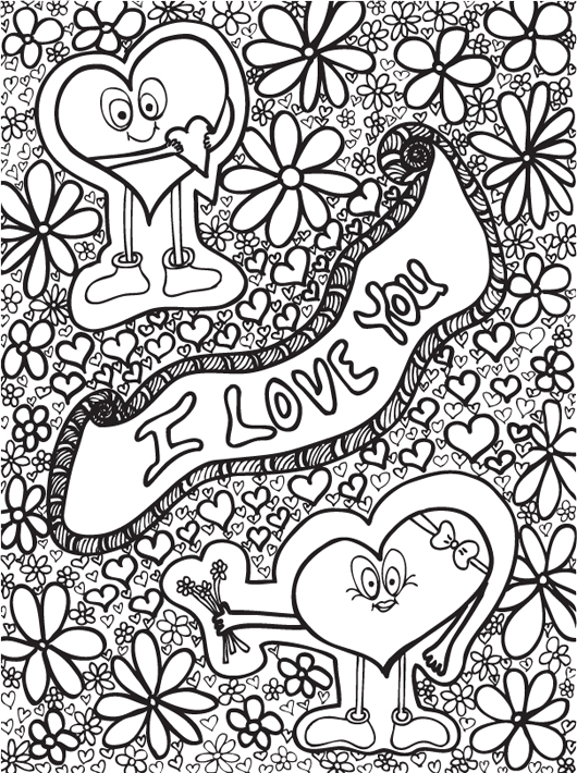 valentines abstract coloring pages - photo #2