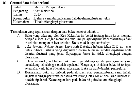 Contoh Soal Un Keunggulan Kelemahan Pada Teks Resensi - Jejak Belajar