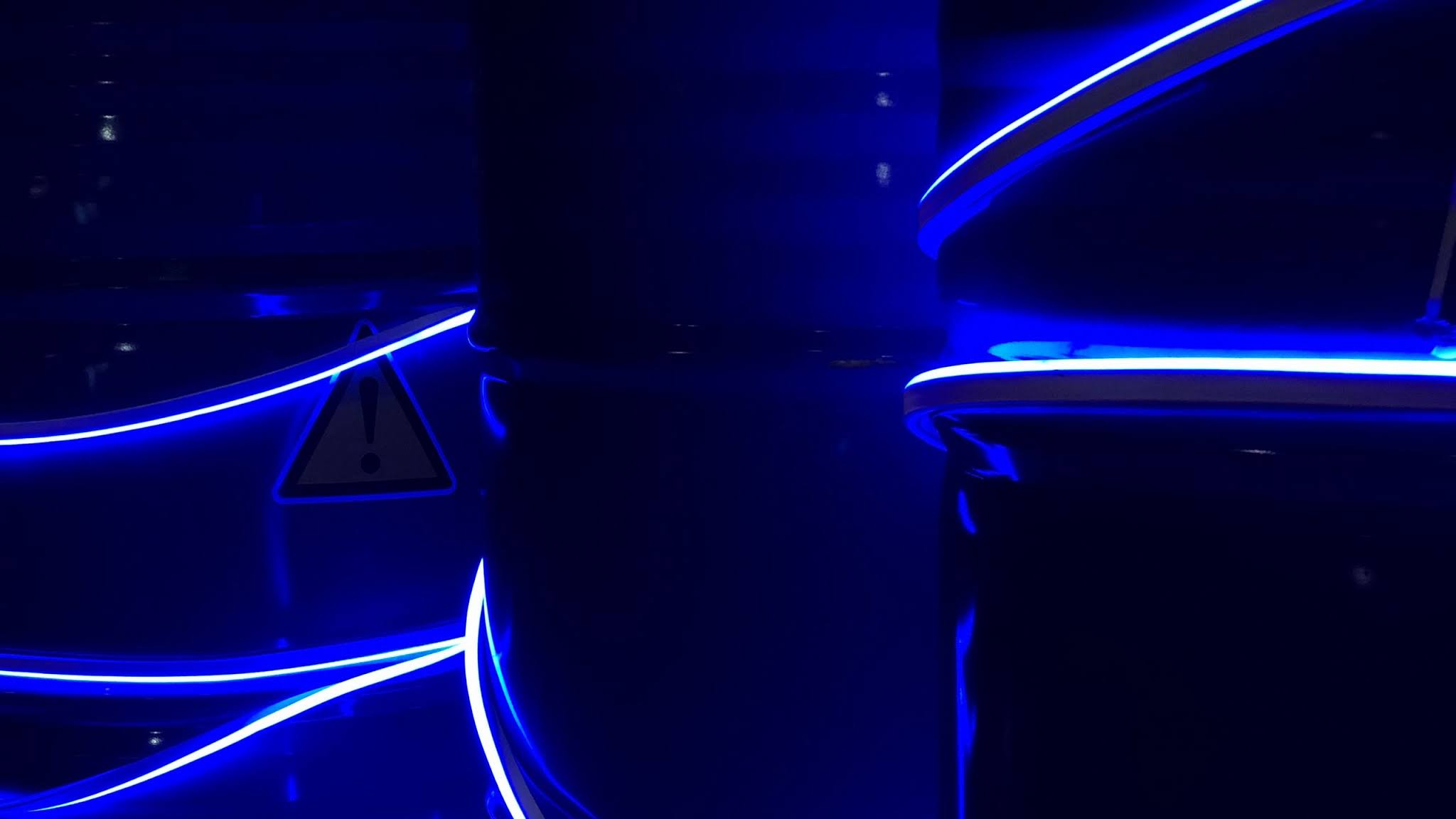 Wallpaper Neon, Purple Light, Danger, Sign