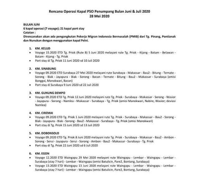 Jadwal Kapal Pelni Gunung Dempo Juni-Juli 2020 - Jadwal ...