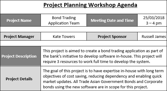 Project Planning Workshop Agenda Template