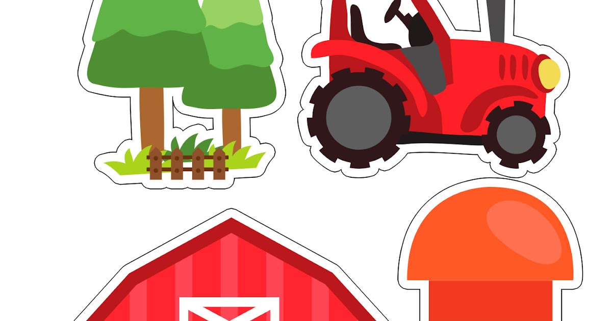 The Farm Free Printable Cake Toppers. Oh My Fiesta! in english